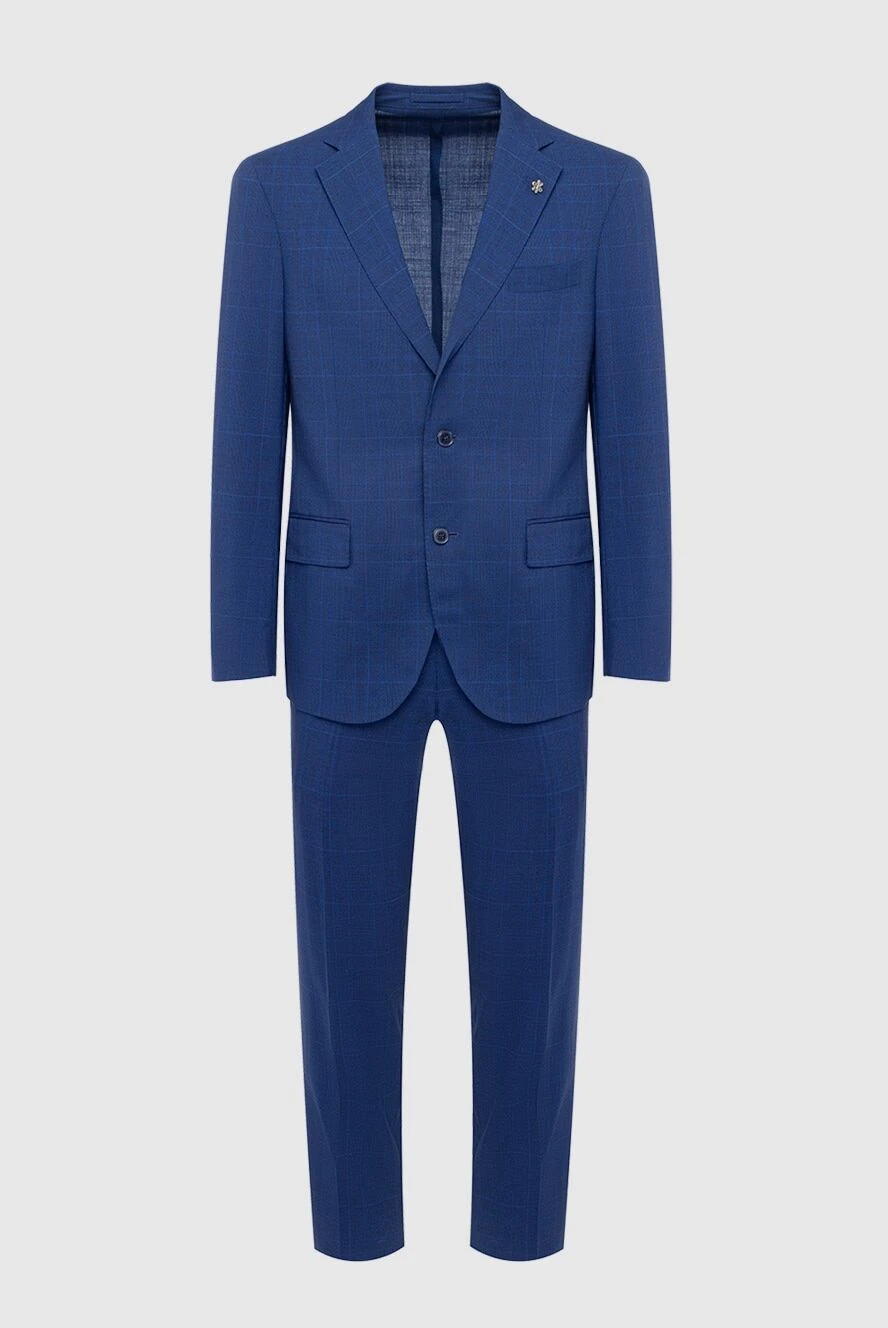 Lubiam man men's suit made of wool, blue buy with prices and photos 162756