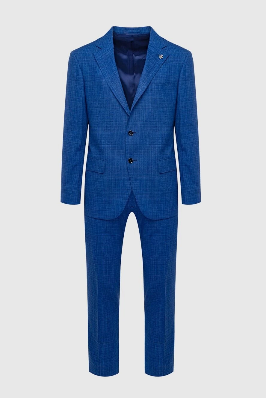 Lubiam мужские костюм мужской из шерсти синий купить с ценами и фото 162762 - фото 1