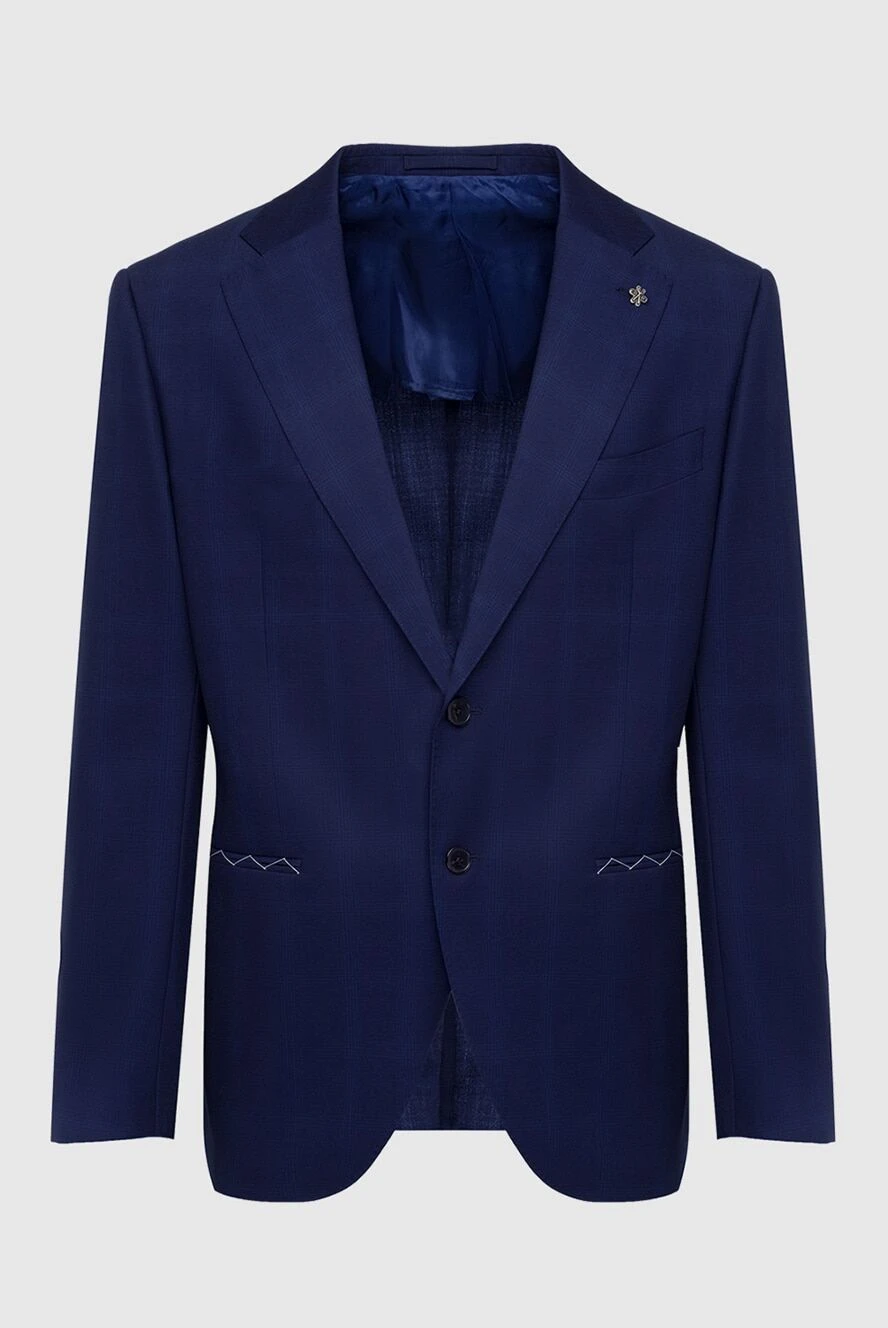 Lubiam мужские пиджак из шерсти синий мужской купить с ценами и фото 162765 - фото 1