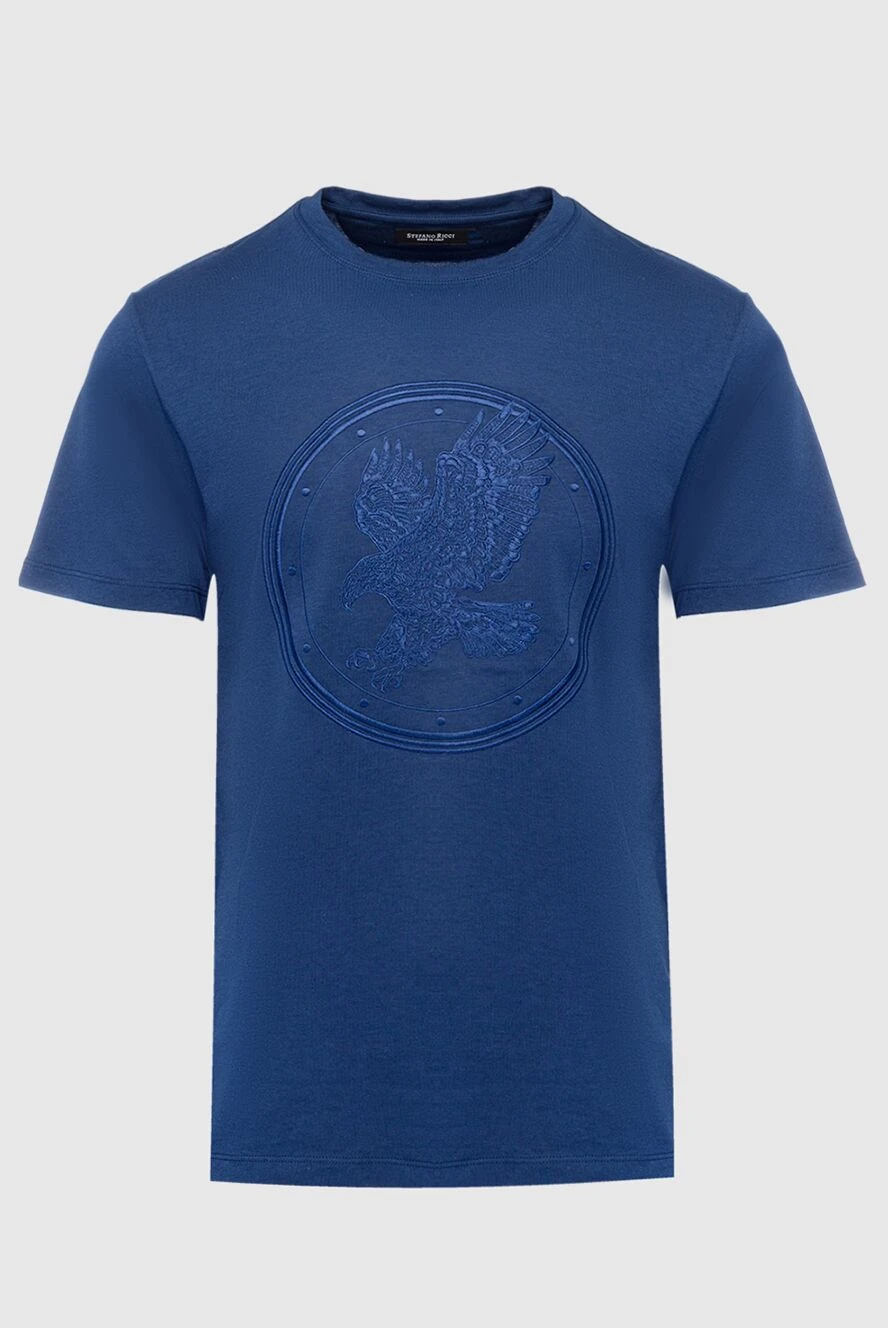 Stefano Ricci cotton and modal blue men's t-shirt 162828 - photo 1