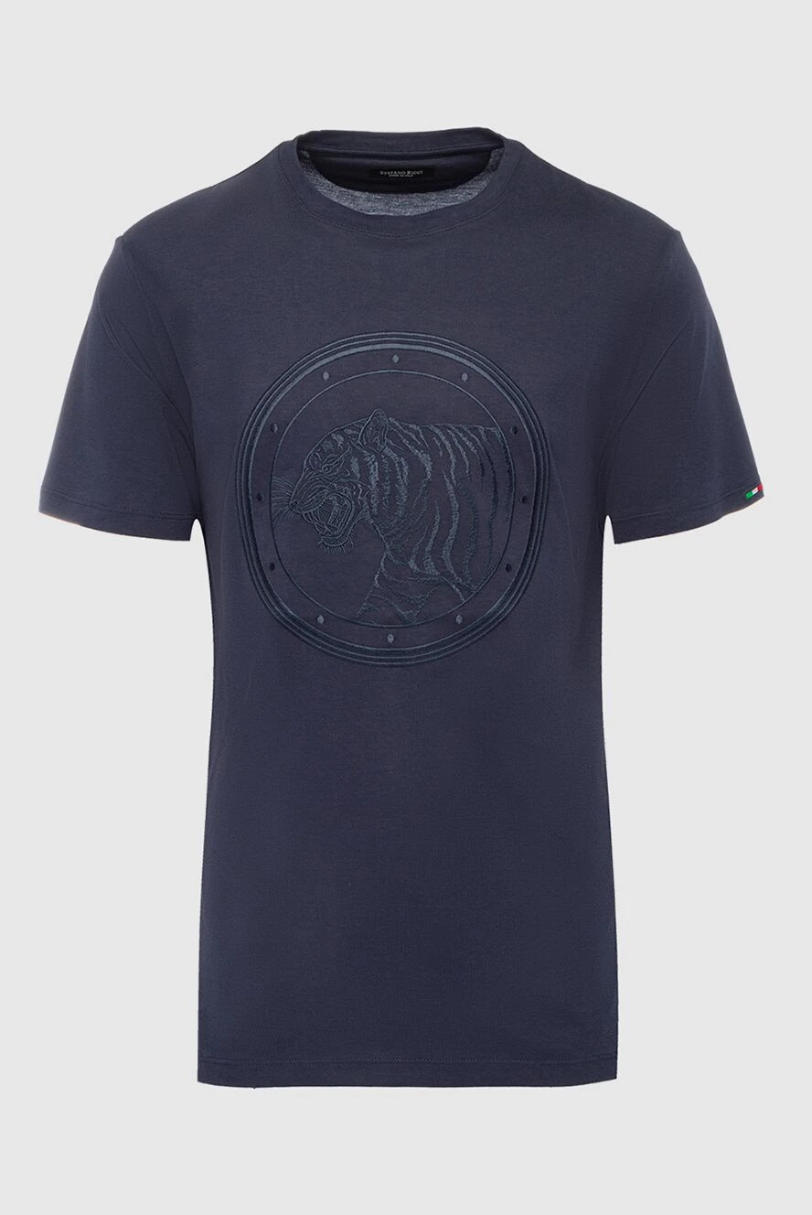 Stefano Ricci men's dark gray cotton t-shirt with tiger 195799 - photo 1
