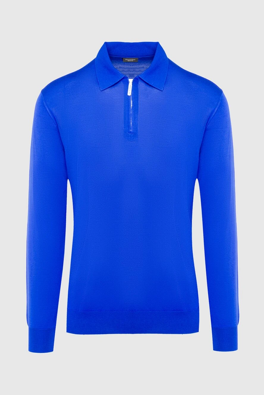 Stefano Ricci поло с длинным рукавом из шелка голубое мужское с длинным рукавом 162843 - фото 1