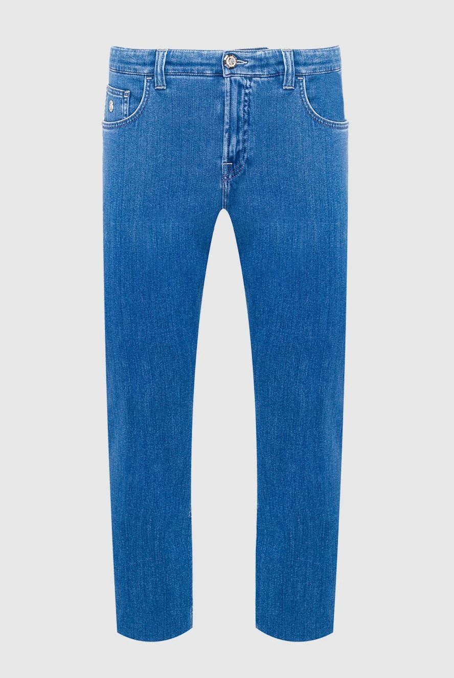 Stefano Ricci джинси з бавовни сині чоловічі 162871 - фото 1