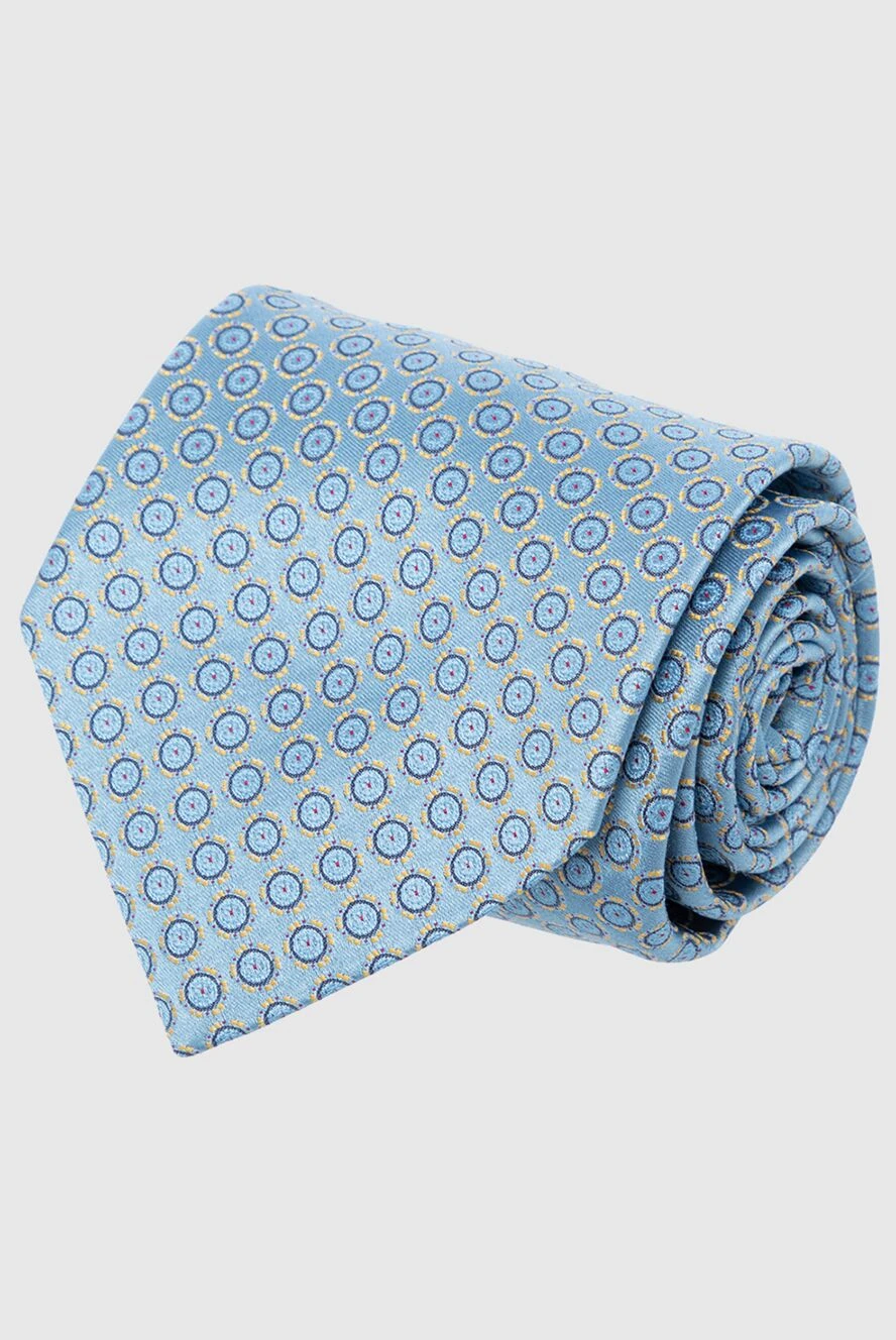 Stefano Ricci light blue silk tie with a circular pattern 162978 - photo 1