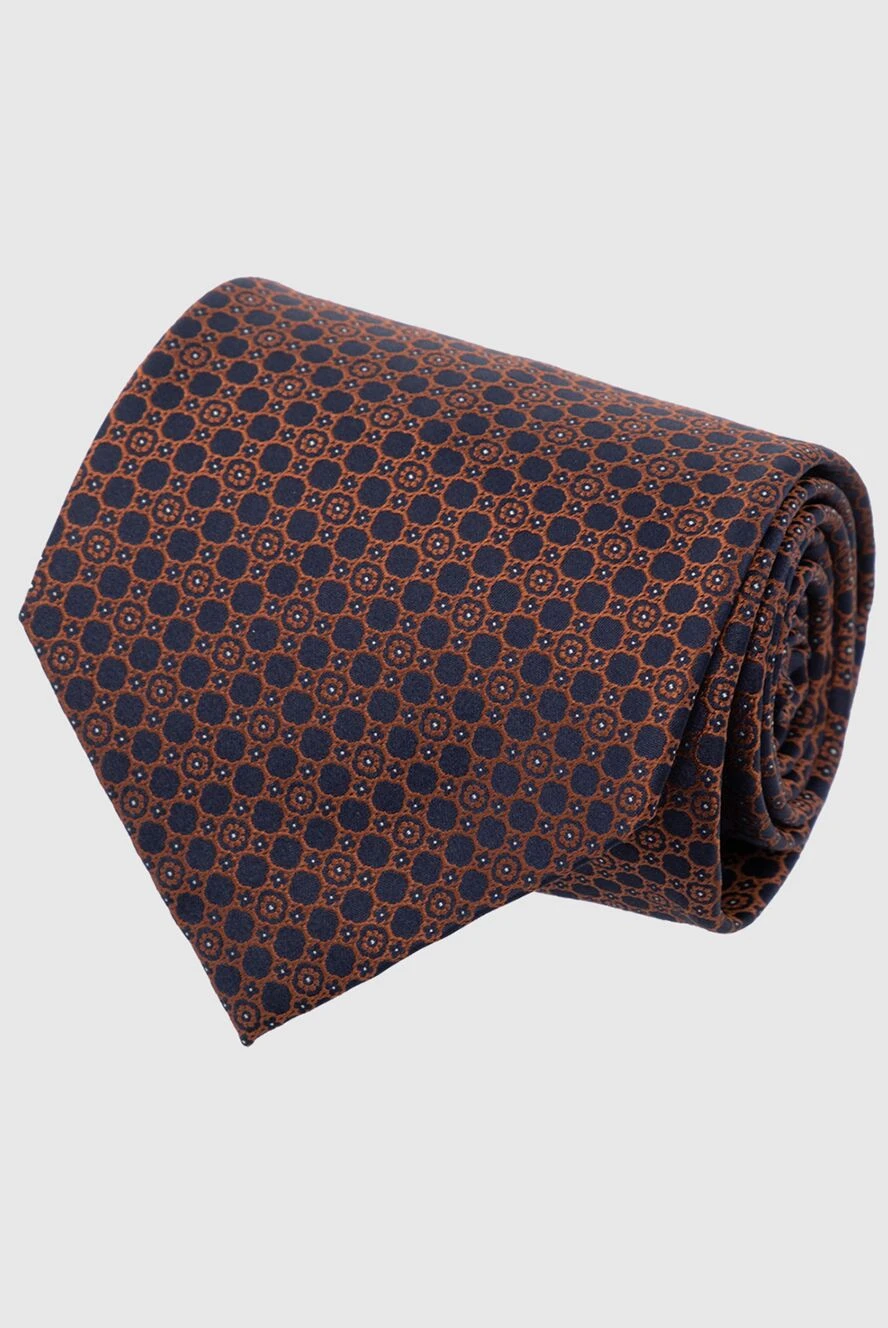 Краватка з шовку коричнева чоловіча