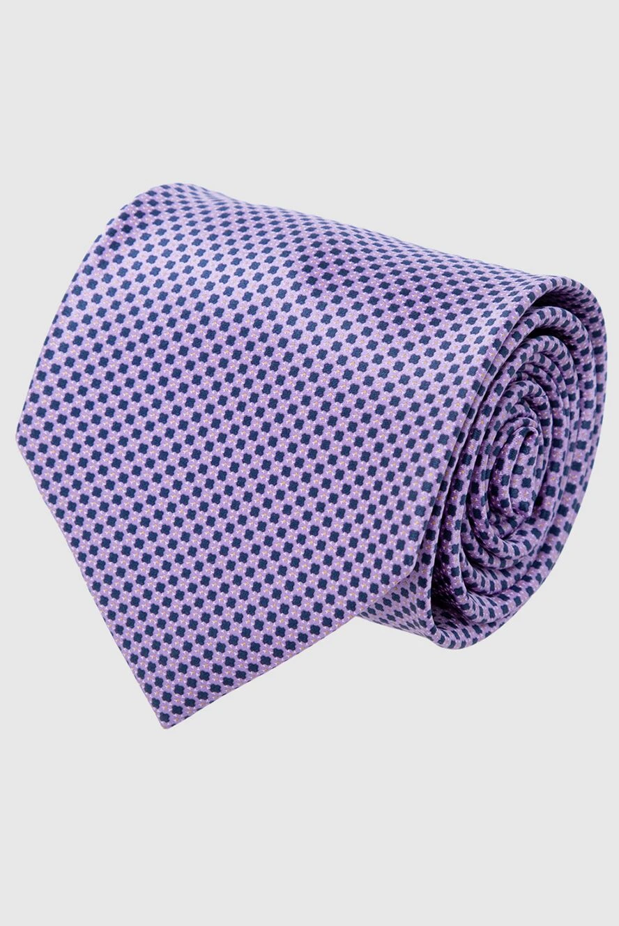 Stefano Ricci silk purple tie with small polka dots 162988 - photo 1