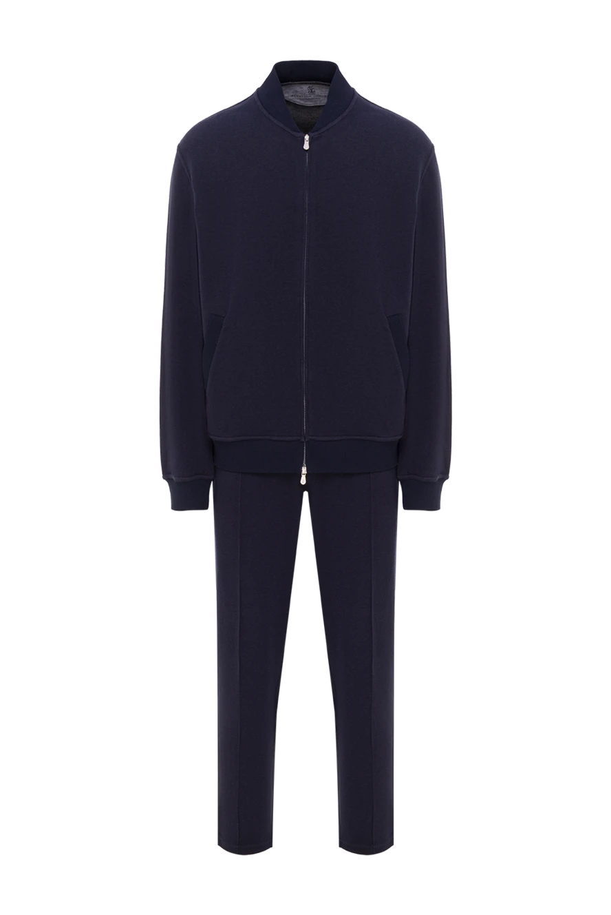 Brunello Cucinelli комфортный спортивный костюм прямого кроя темно синего цвета 163059 - фото 1