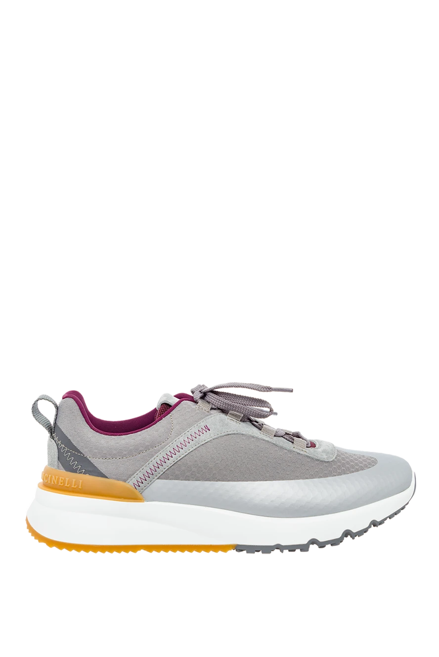 Brunello Cucinelli кроссовки серые мужские 163066 - фото 1