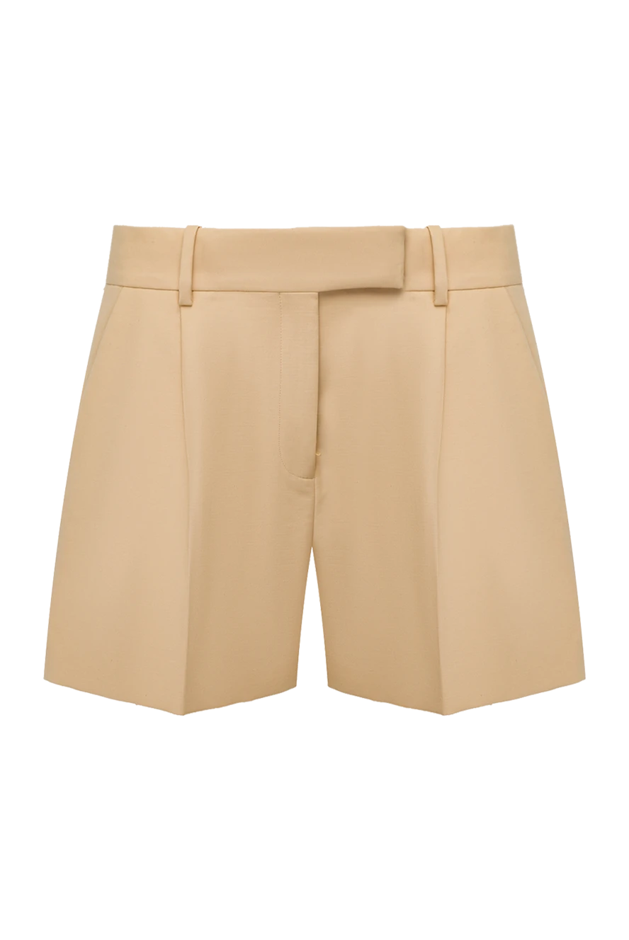 Yellow cotton shorts for women