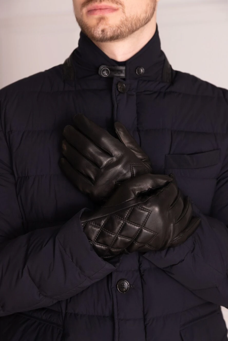Billionaire мужские перчатки из кожи чёрные мужские купить с ценами и фото 163289 - фото 2