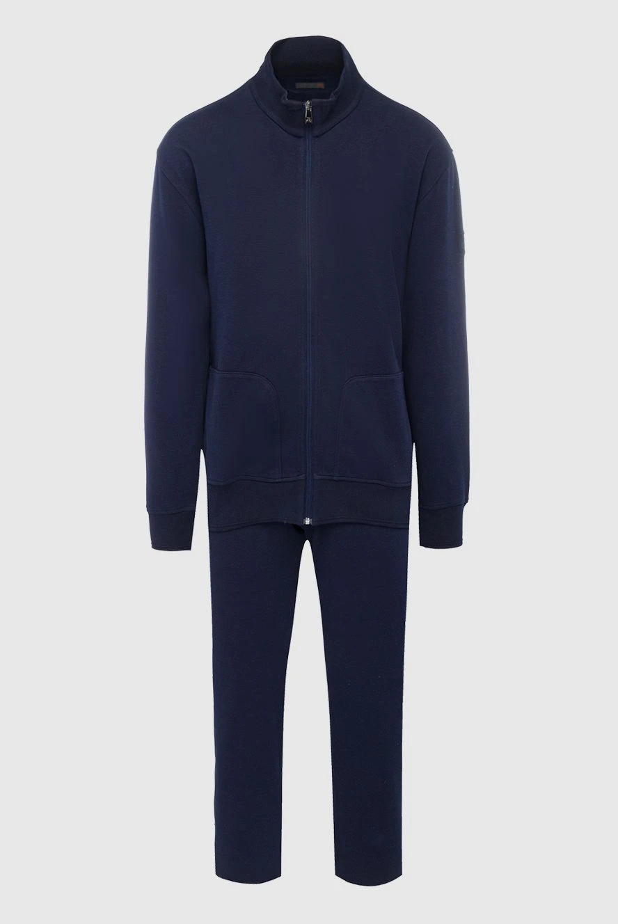 Corneliani man men's sports suit made of cotton and polyamide, blue buy with prices and photos 163330 - photo 1