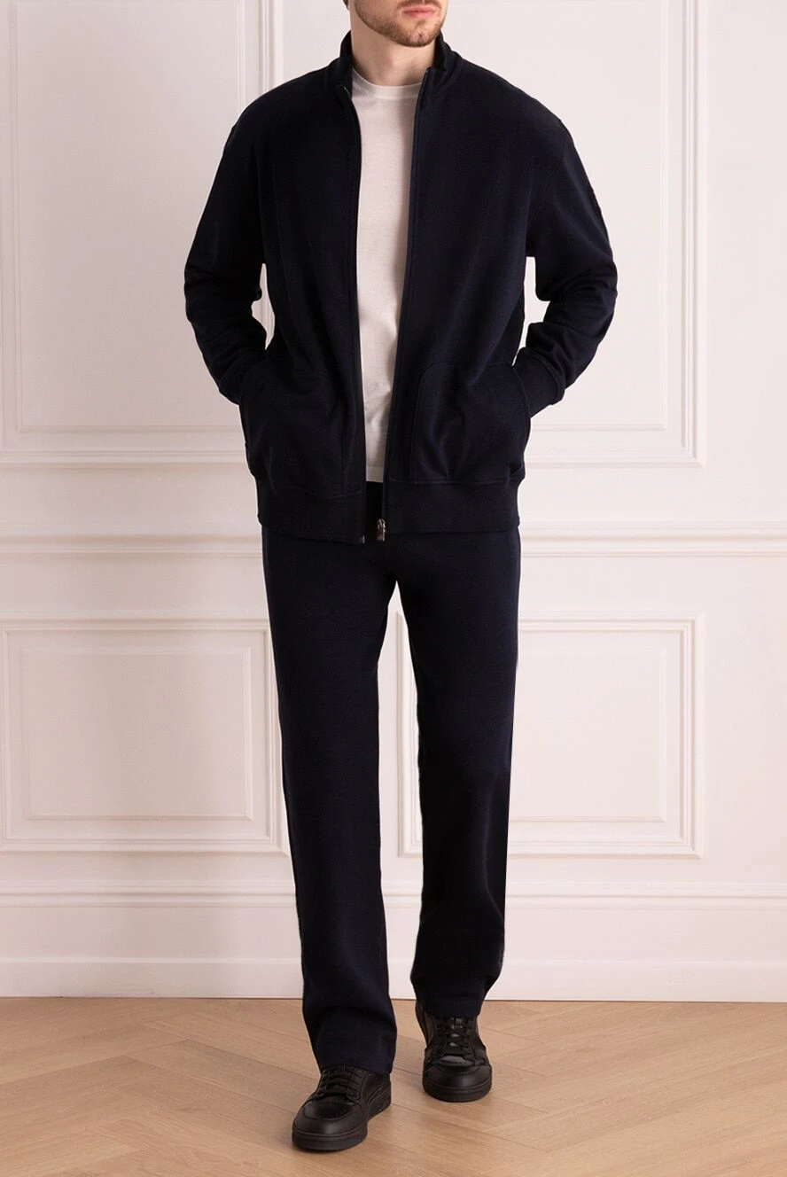 Corneliani man men's sports suit made of cotton and polyamide, blue buy with prices and photos 163330 - photo 2