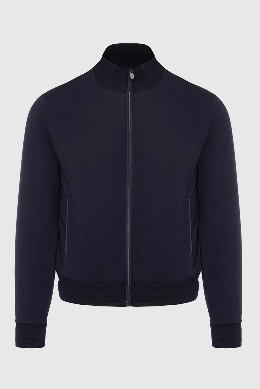 Corneliani мужские куртка из шерсти и полиэстера синяя мужская купить с ценами и фото 163334