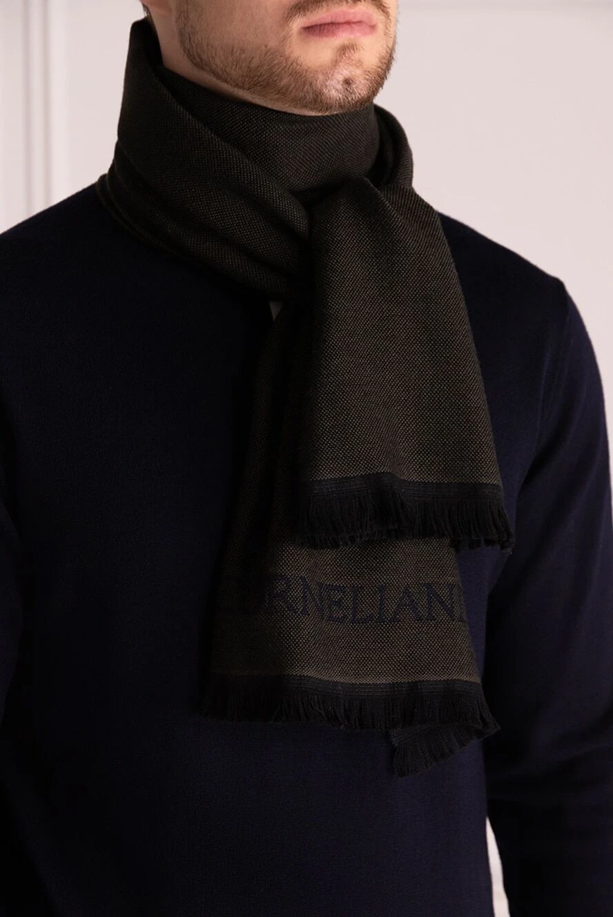 Corneliani мужские шарф из шерсти зеленый мужской купить с ценами и фото 163341 - фото 2