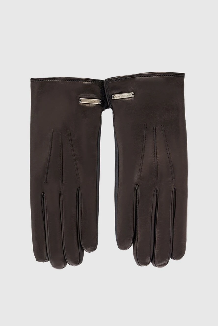 Corneliani мужские перчатки из кожи чёрные мужские купить с ценами и фото 163345 - фото 1