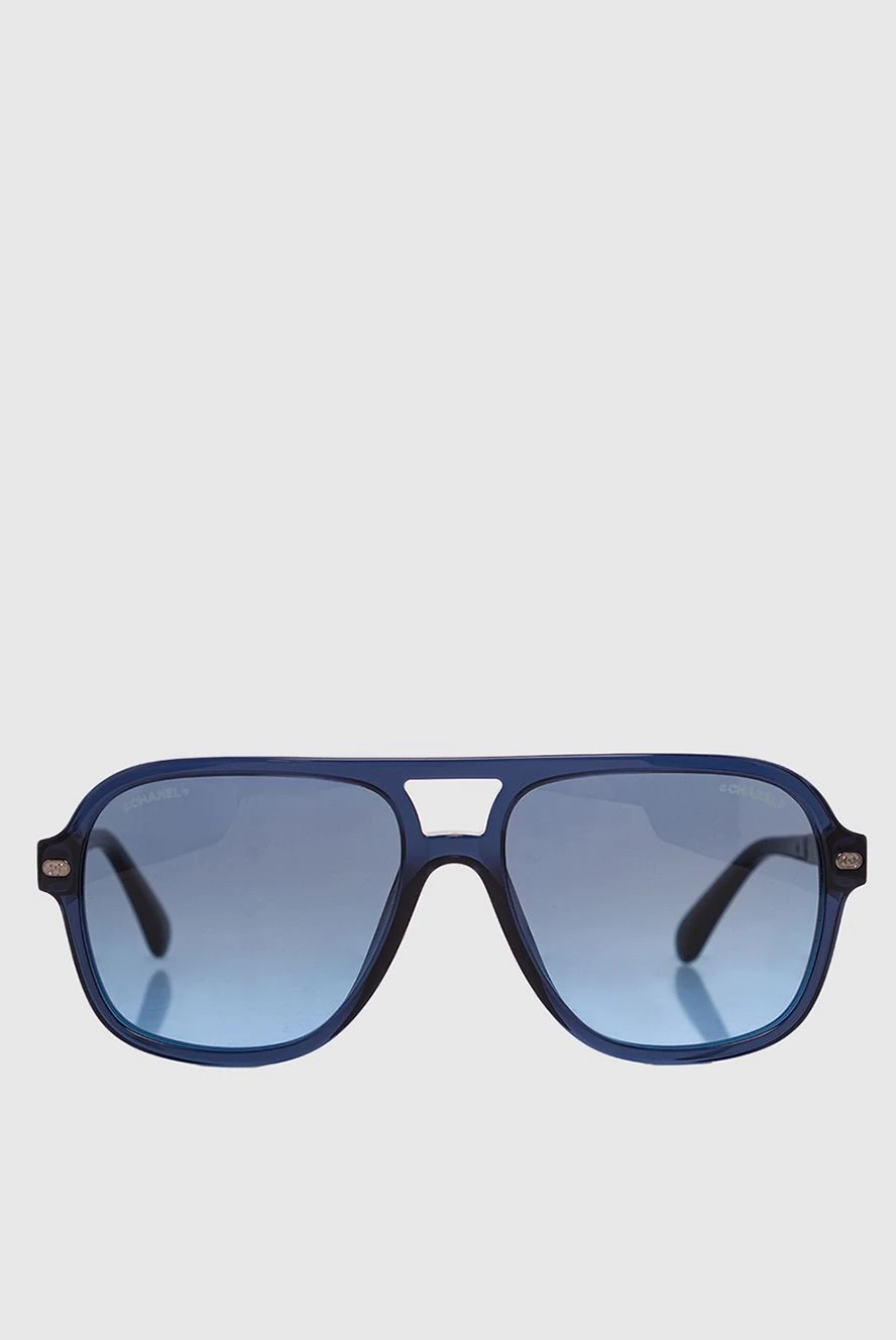 Chanel женские очки из пластика и металла синие женские купить с ценами и фото 163785