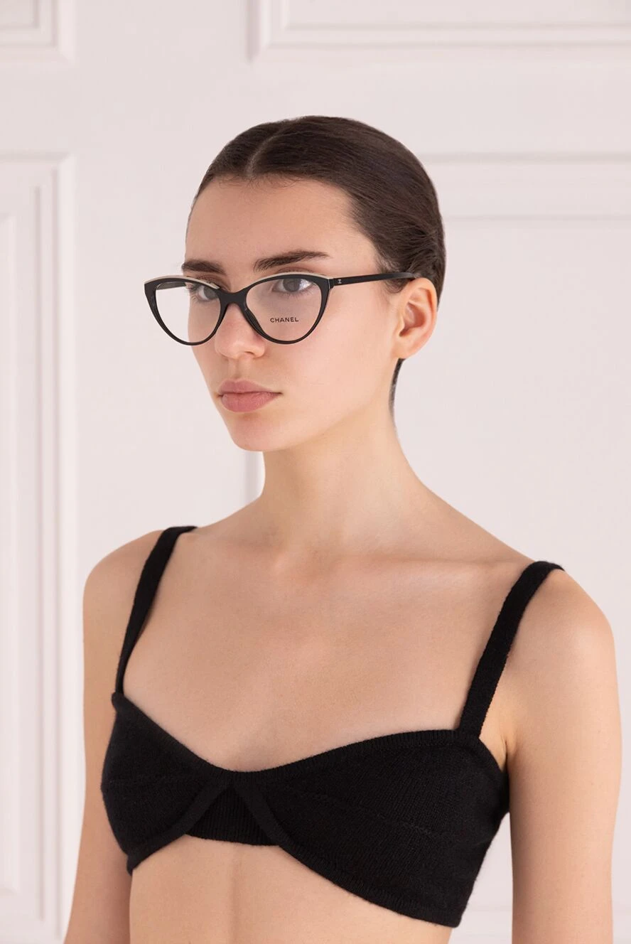 Chanel женские очки из пластика и металла черная женские купить с ценами и фото 163787 - фото 2