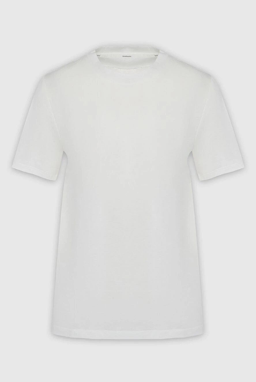 Zimmermann біла футболка з м'якої бавовни з круглим вирізом та прямим силуетом 163788 - фото 1
