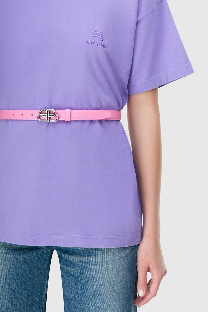 Balenciaga woman pink leather belt for women buy with prices and photos 163873 - photo 2