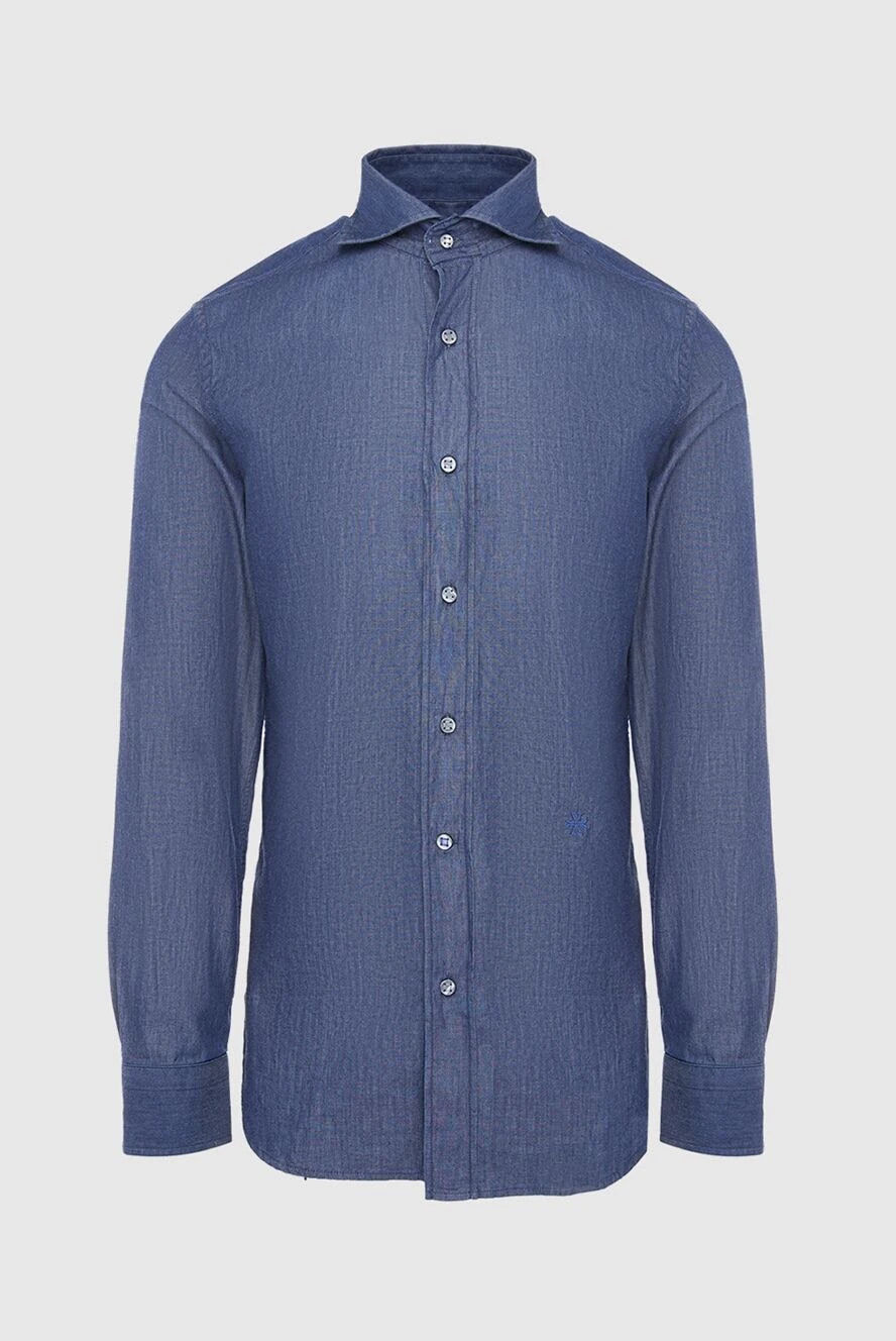 Jacob Cohen мужские сорочка из хлопка синяя мужская купить с ценами и фото 163975 - фото 1