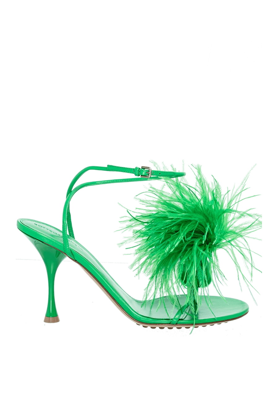Bottega Veneta woman green leather sandals for women buy with prices and photos 164210 - photo 1