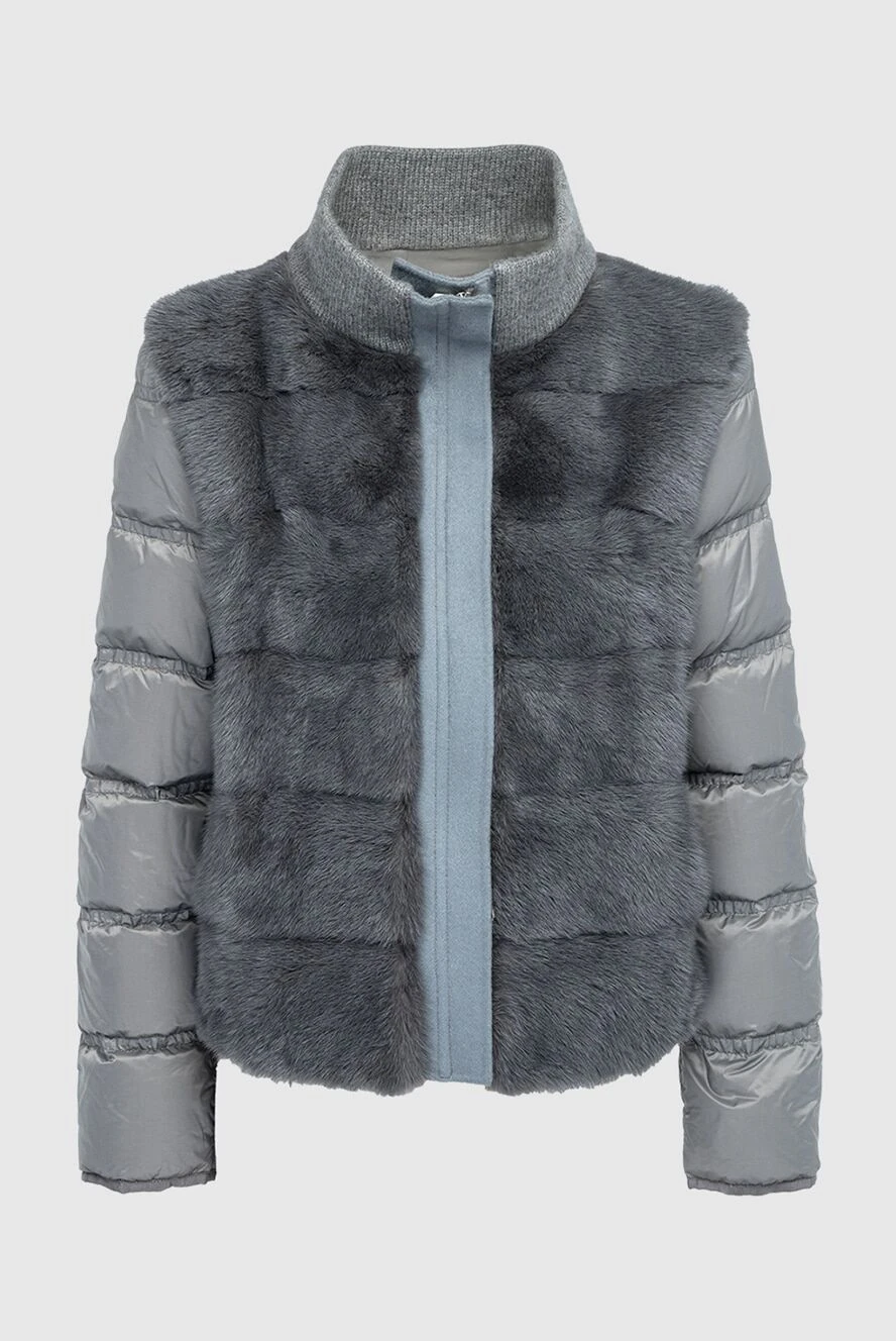 Antonio Arnesano woman women's gray mink and polyamide jacket buy with prices and photos 164228