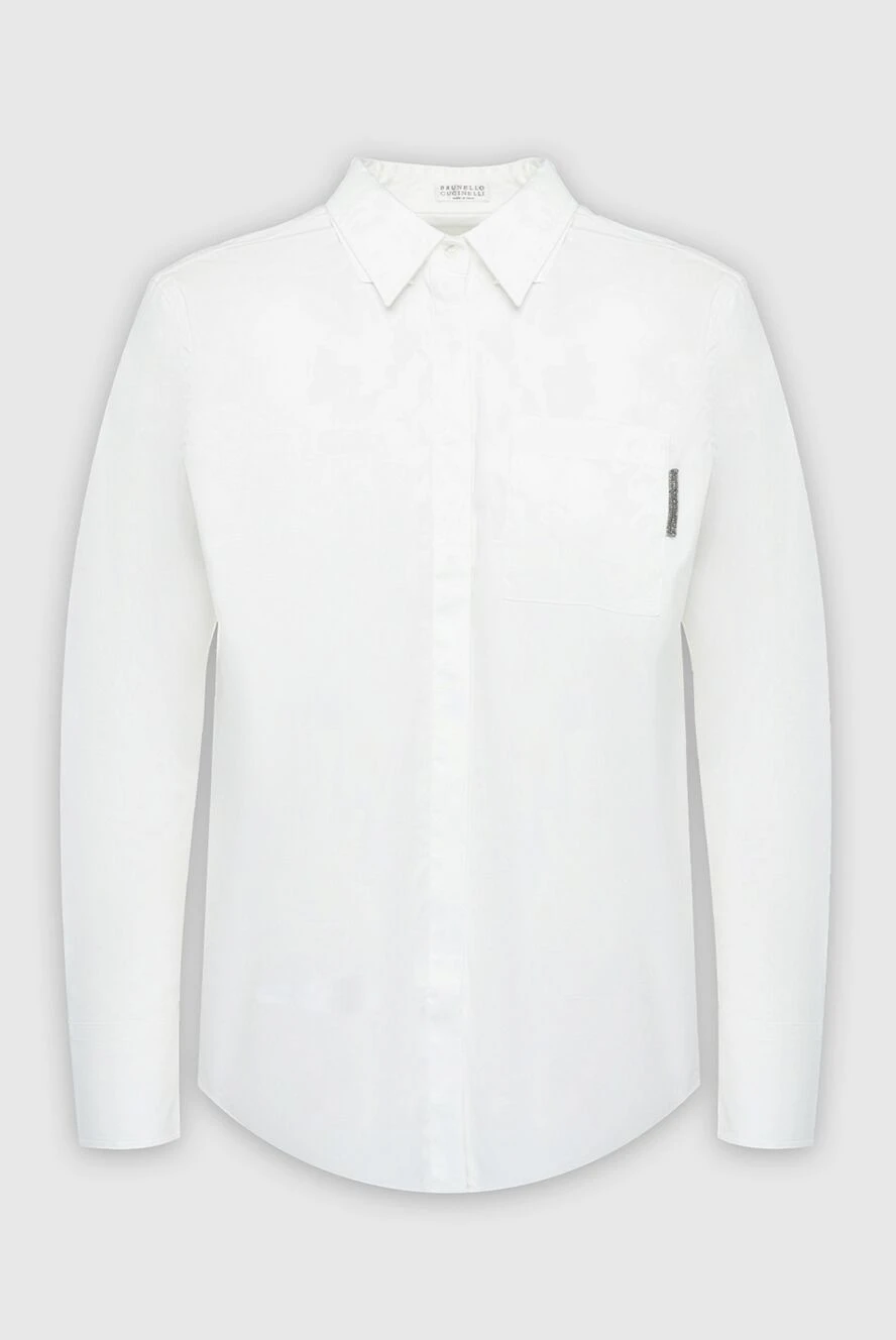 Brunello Cucinelli women's classic shirt white 164277 - photo 1