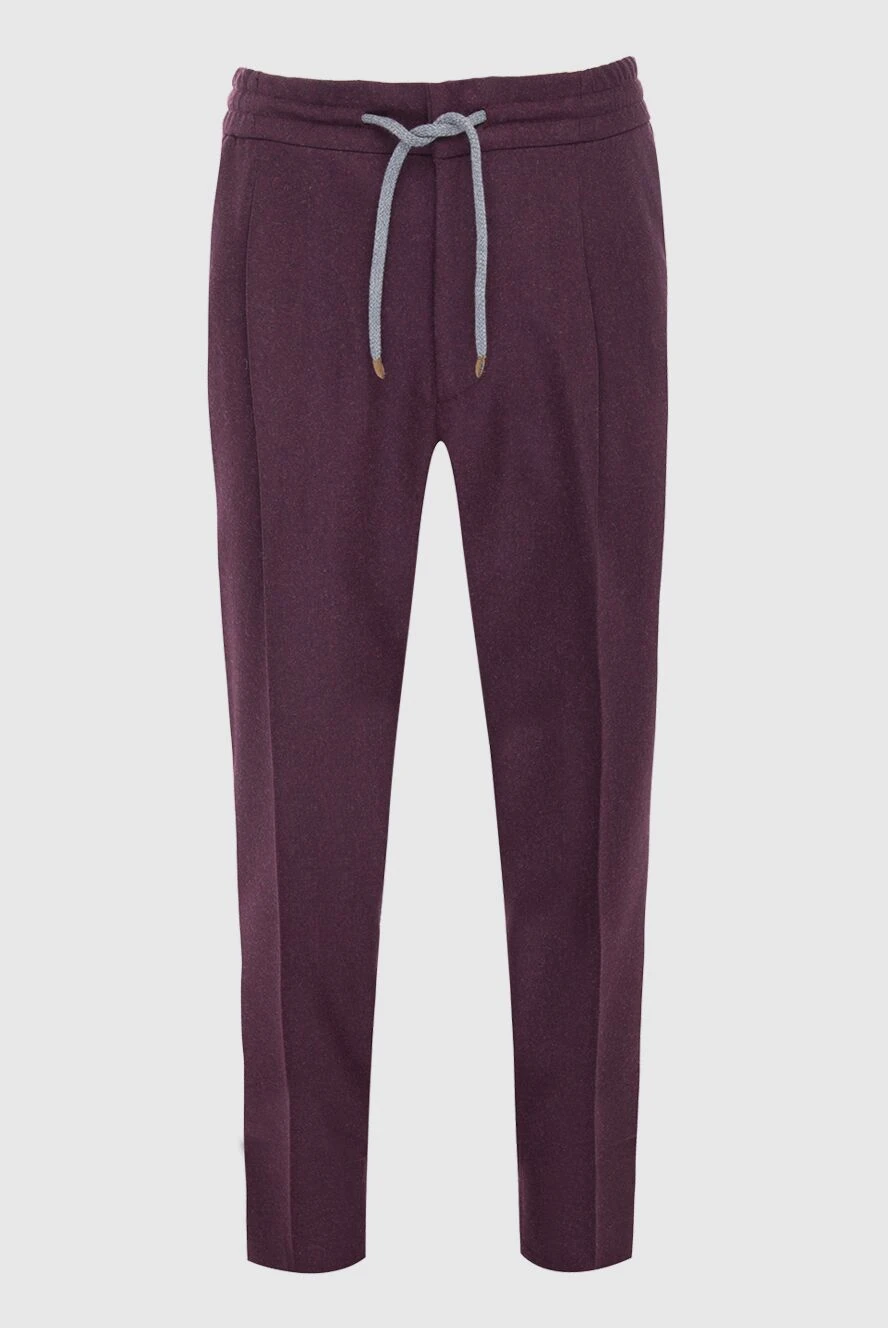 Brunello Cucinelli burgundy wool pants for men 164324 - photo 1