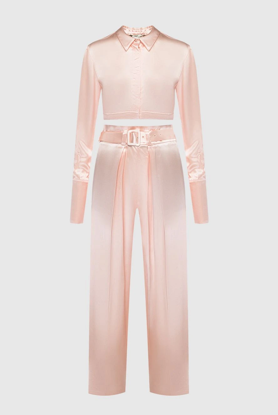 Fendi woman women's pink viscose trouser suit buy with prices and photos 164370