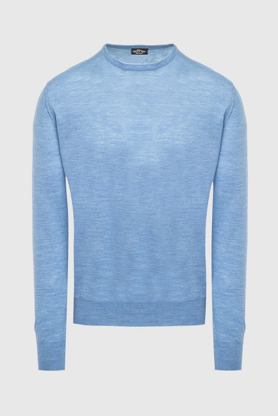 Cesare di Napoli man blue wool jumper for men buy with prices and photos 164388 - photo 1