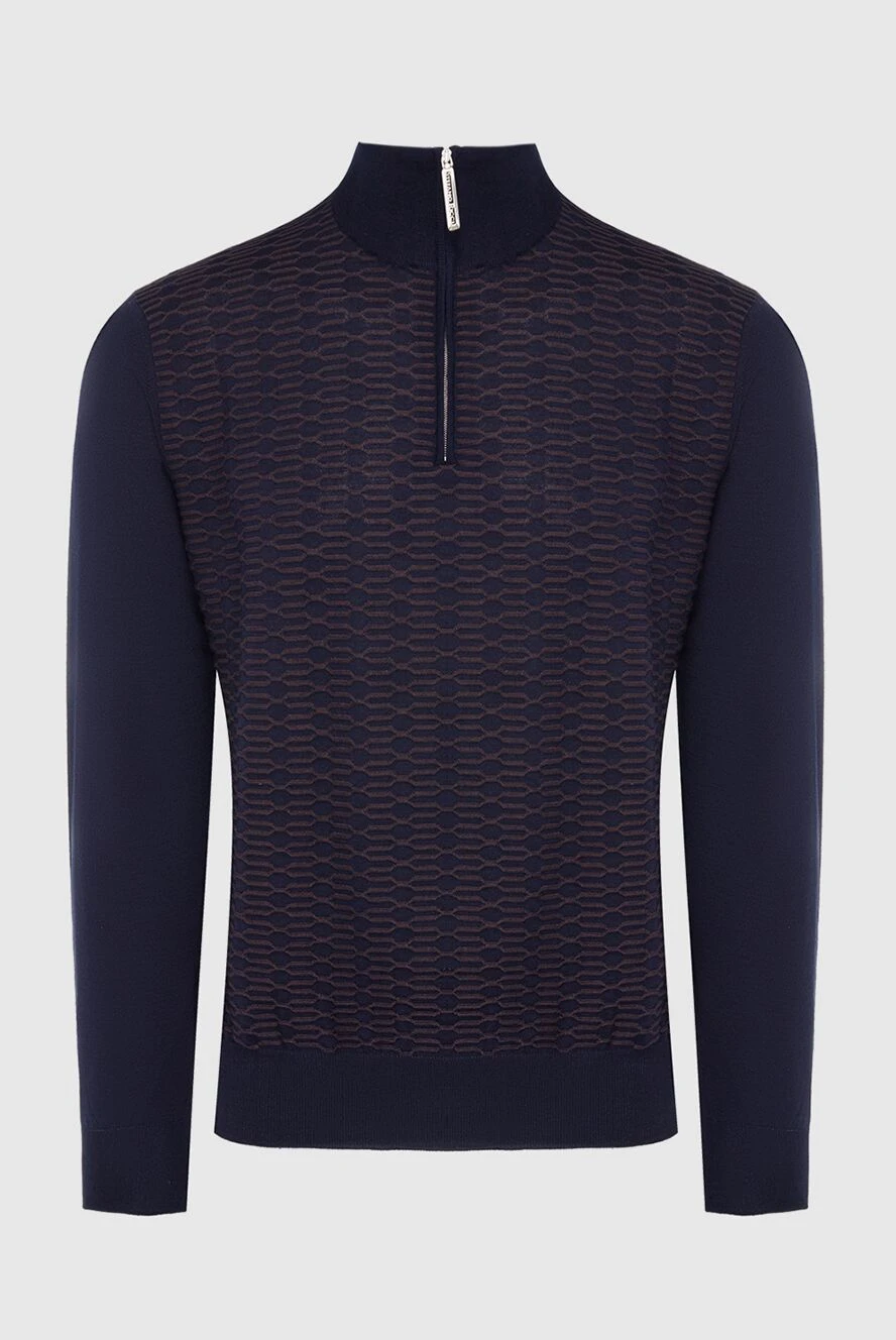 Stefano Ricci тройер із кашеміру та шовку синій чоловічий 164531 - фото 1