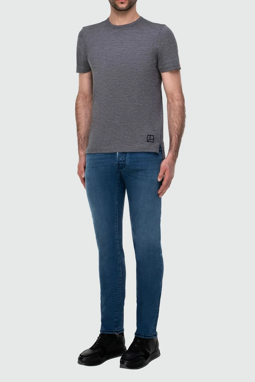 Jacob Cohen мужские джинсы из хлопка синие мужские купить с ценами и фото 164583 - фото 2