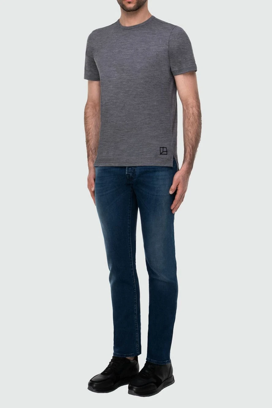 Jacob Cohen мужские джинсы из хлопка и эластана синие мужские купить с ценами и фото 164586