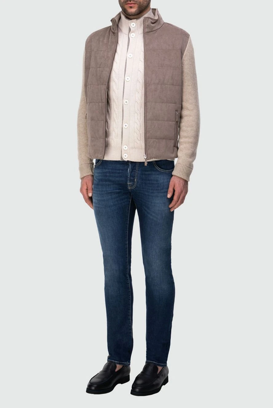 Jacob Cohen мужские джинсы из хлопка и эластана синие мужские купить с ценами и фото 164591 - фото 2