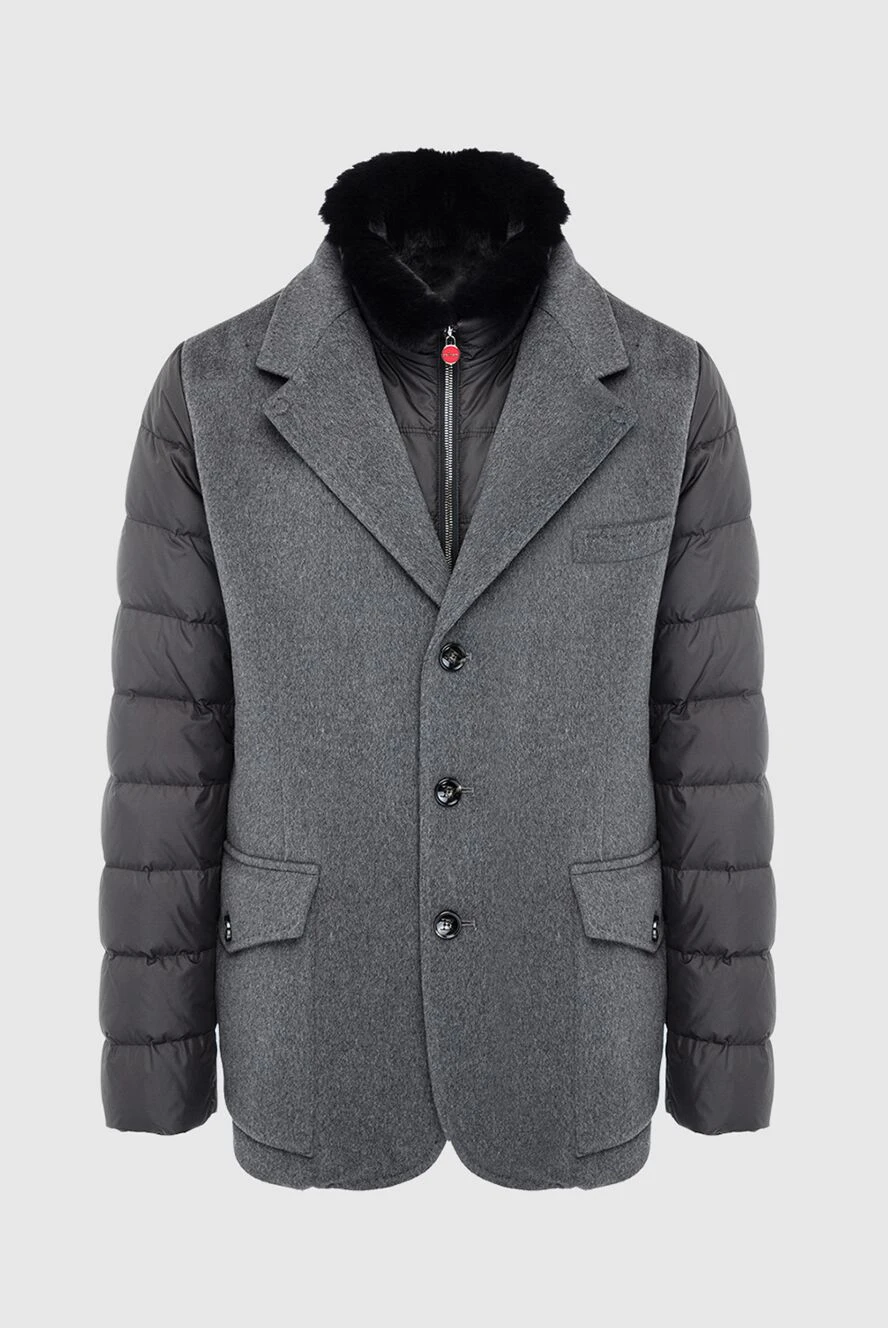 Kiton man men's down jacket made of polyester and gray buy with prices and photos 164676 - photo 1