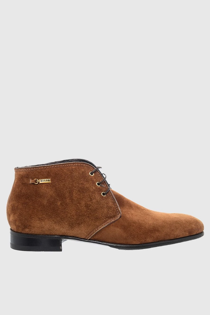 Zilli мужские мужские ботинки из замши коричневые купить с ценами и фото 164736