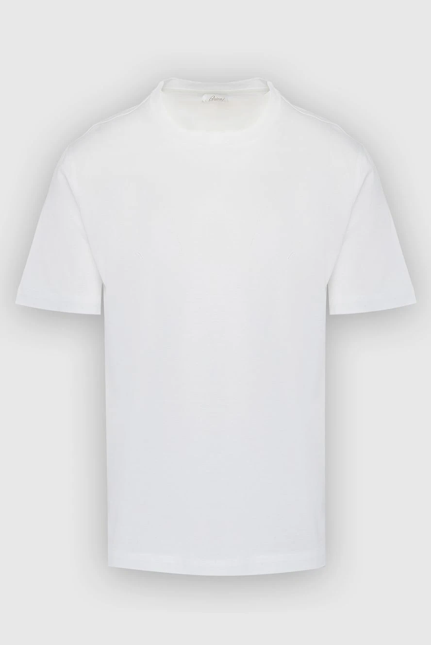 Brioni мужские футболка из хлопка белая мужская купить с ценами и фото 164745 - фото 1