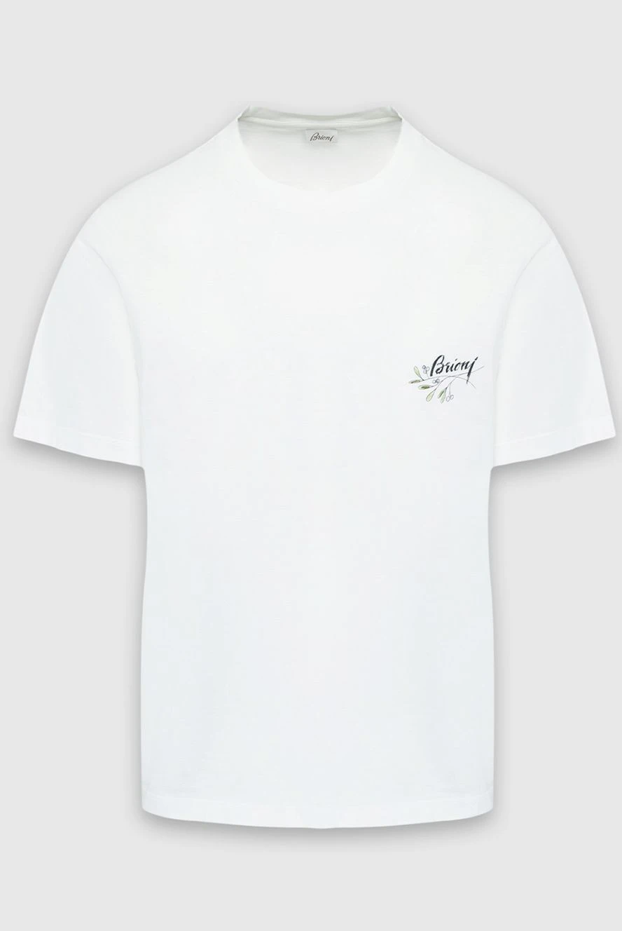 Brioni мужские футболка из хлопка белая мужская купить с ценами и фото 164746 - фото 1