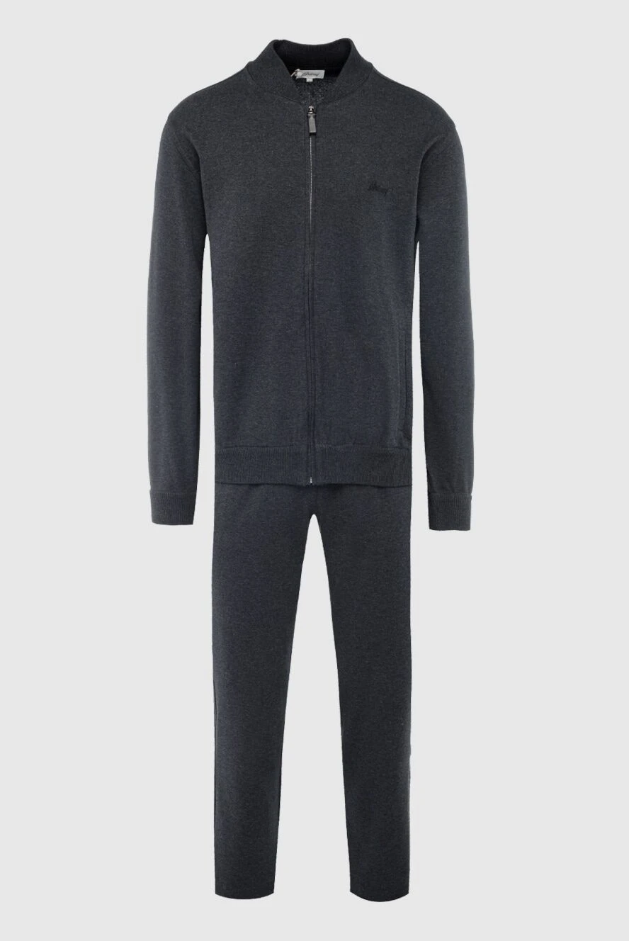 Brioni man men's sports suit made of cotton and elastane, gray buy with prices and photos 164749