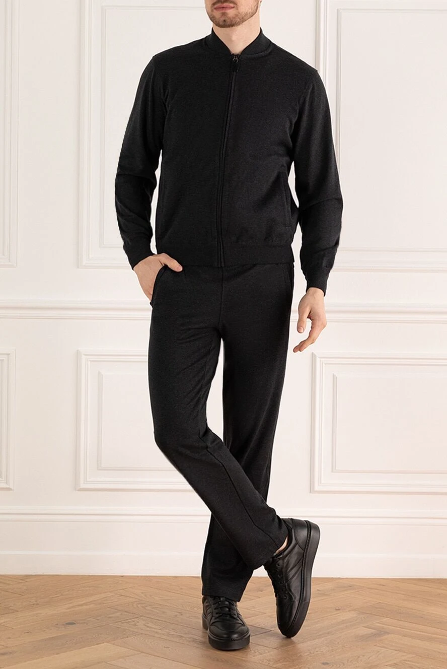 Brioni чоловічі костюм спортивний чоловічий з бавовни та еластану сірий купити фото з цінами 164749