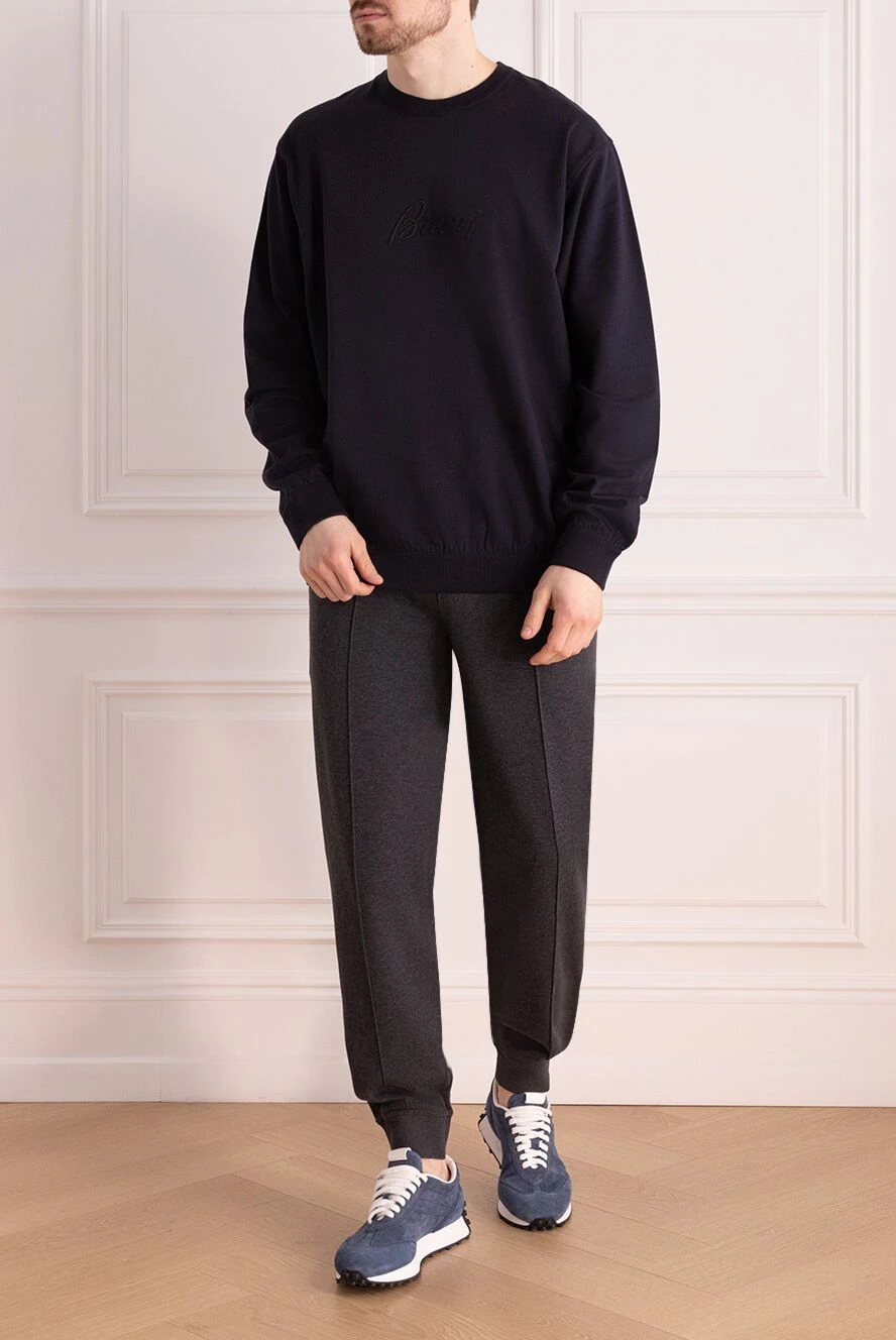 Brioni man sweatshirt blue for men buy with prices and photos 164752 - photo 2