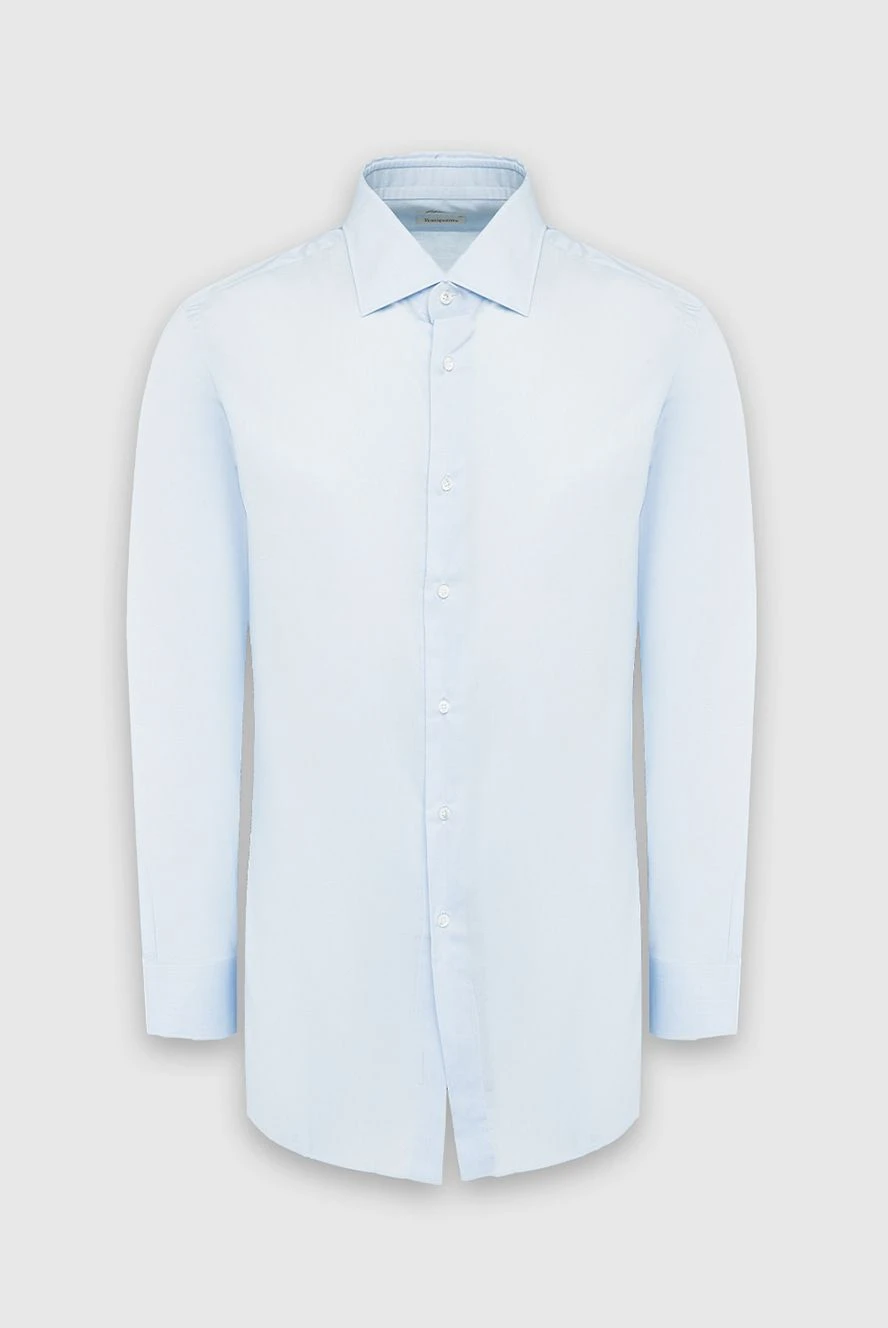 Brioni мужские сорочка из хлопка голубая мужская купить с ценами и фото 164764