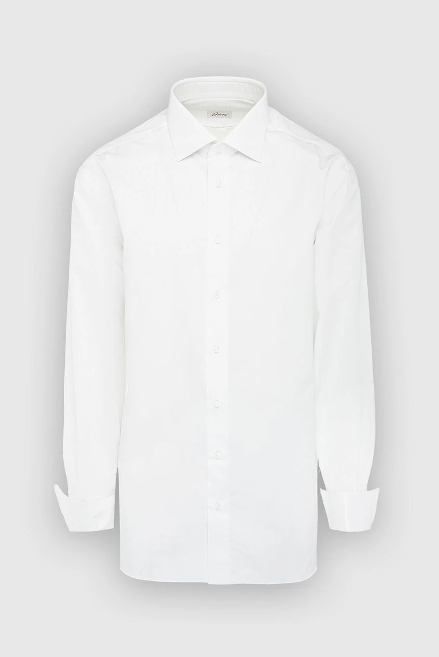 Brioni мужские сорочка из хлопка белая мужская купить с ценами и фото 164765