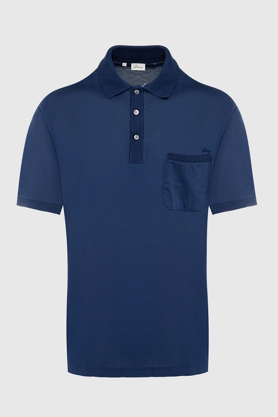 Brioni man cotton polo blue for men buy with prices and photos 164766