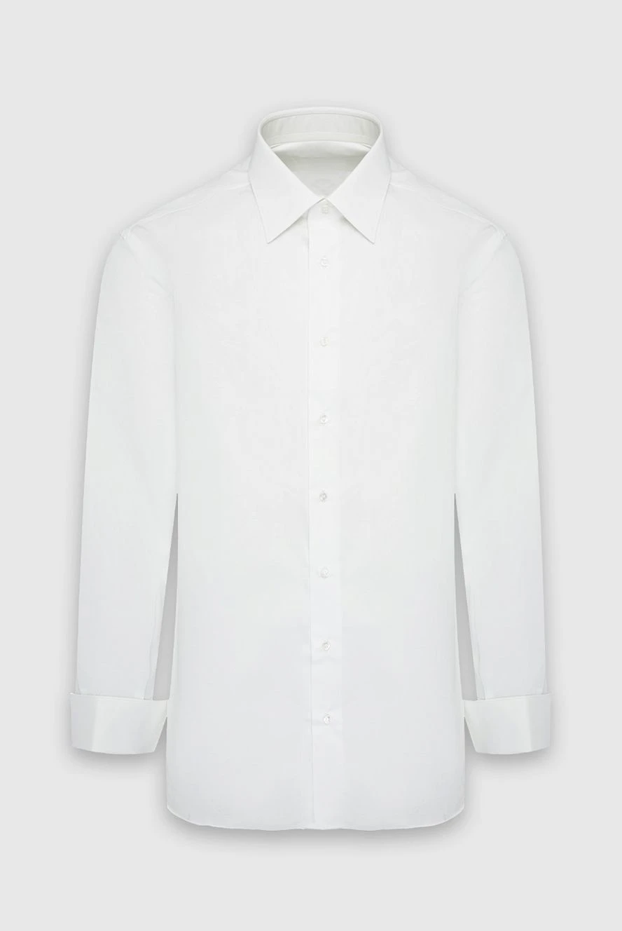 Brioni мужские сорочка из хлопка белая мужская купить с ценами и фото 164768 - фото 1