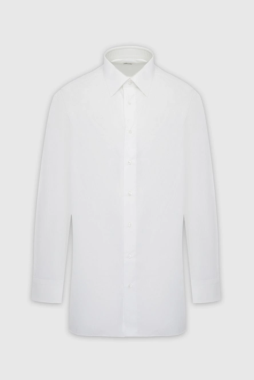 Brioni мужские сорочка из хлопка белая мужская купить с ценами и фото 164769