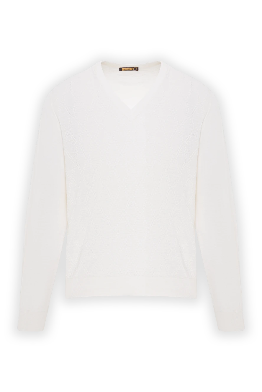 Zilli джемпер з шовку та льону білий чоловічий 164826 - фото 1