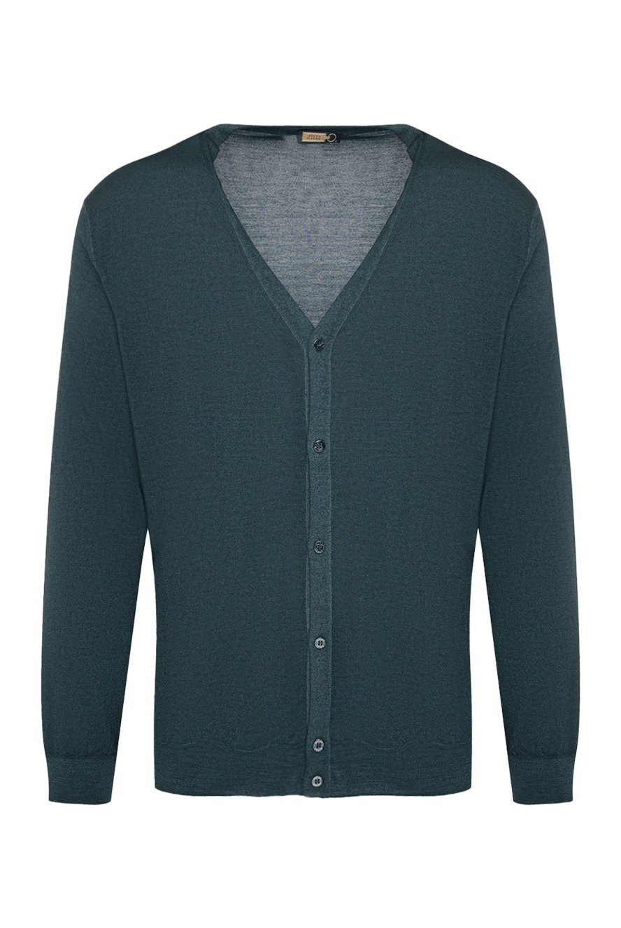 Zilli man men's cashmere and silk cardigan green buy with prices and photos 164853 - photo 1