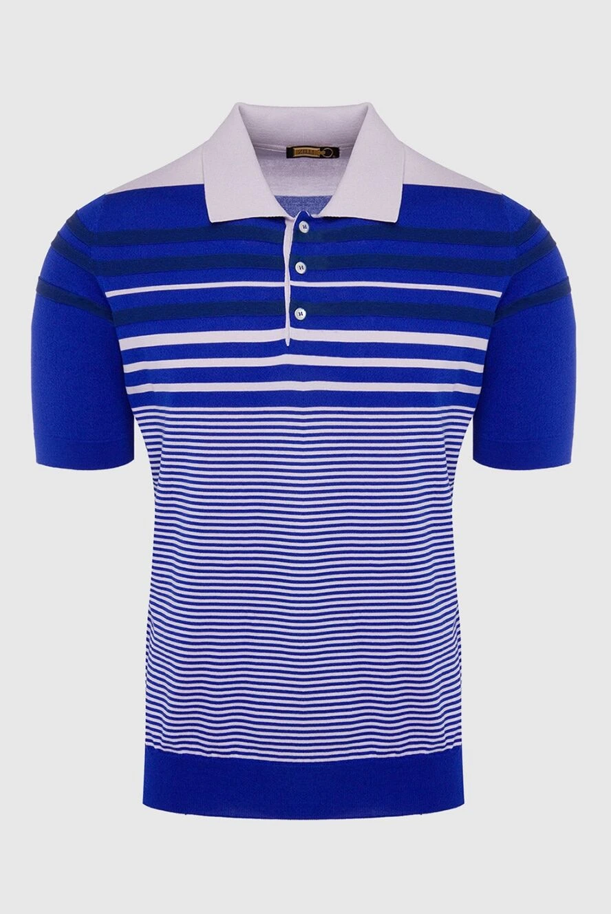 Zilli man cotton and silk polo blue for men buy with prices and photos 164925 - photo 1