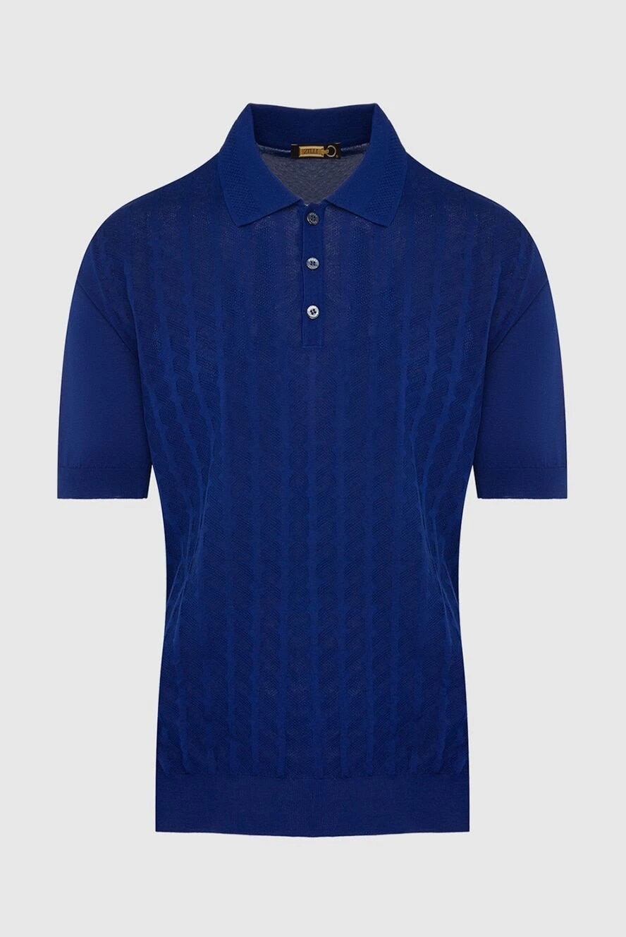 Zilli man cotton and silk polo blue for men buy with prices and photos 164944 - photo 1